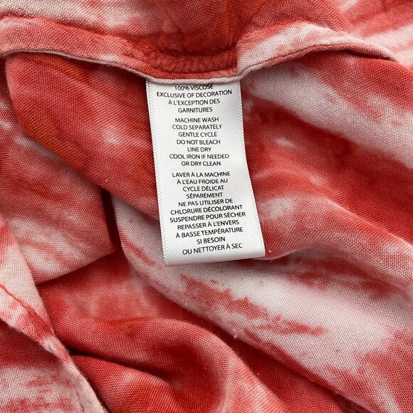 Beach Lunch Lounge Sleeveless Tassel Tie Embellished Tie Dye Top Small - Picture 5 of 6